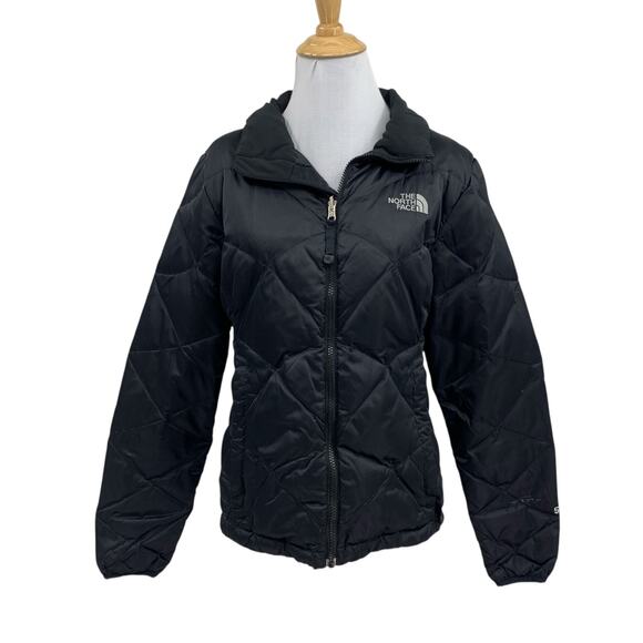 The North Face Jacket Womens M Medium Black Goose Down 550 Feather Quilted ZipUp - Picture 1 of 15